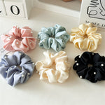 Load image into Gallery viewer, Solid Satin Pearl Scrunchie High Elasticity Women N6H184