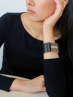 Load image into Gallery viewer, Snakeskin Color Block Wide Cuff Bracelet Women N6C003