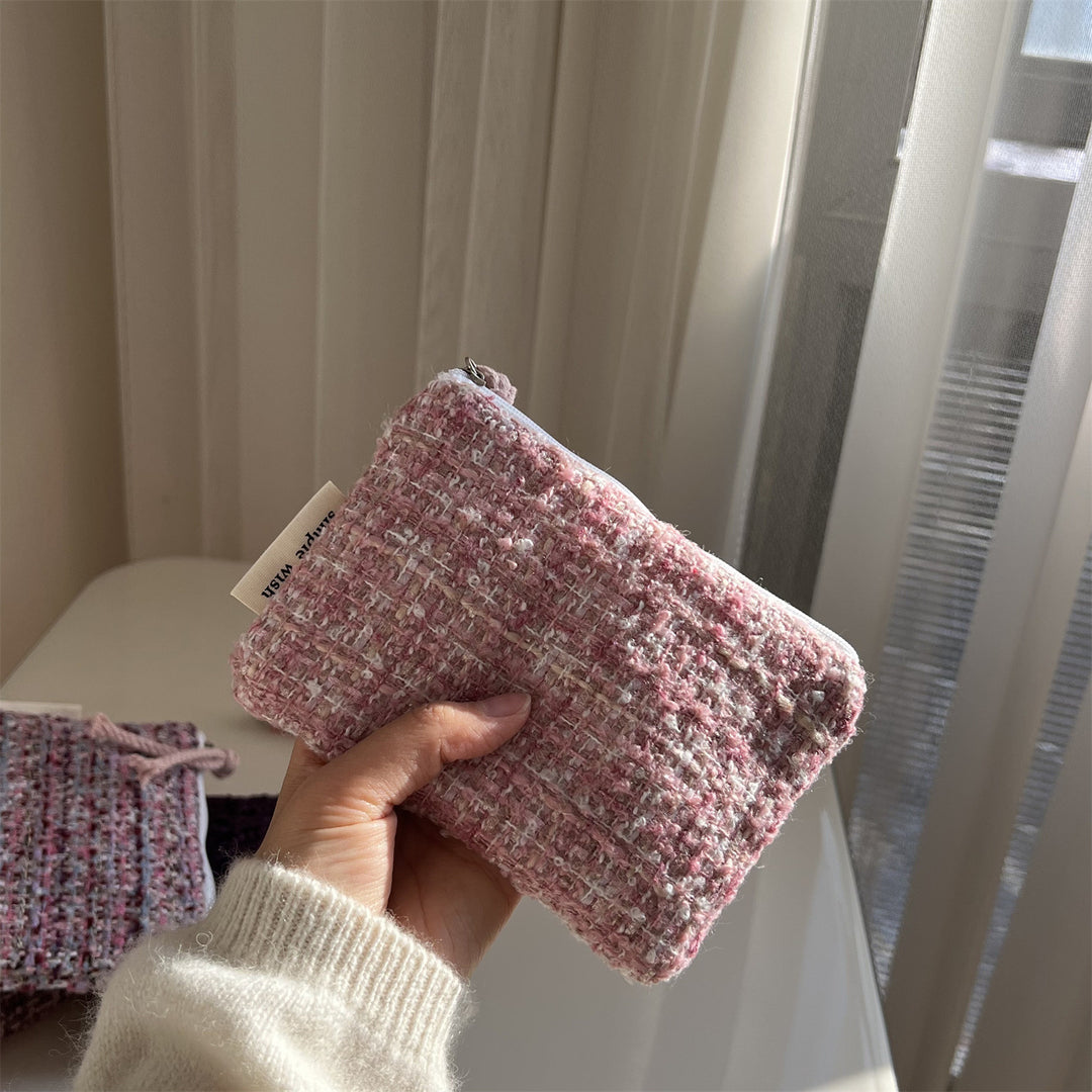 Coarse Knit Wool Pouch Organizer  S5P348
