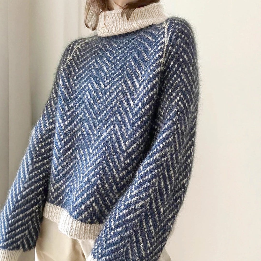 High Neck Knit Sweater Women Long Sleeve Fall Spring N5A881