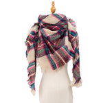 Load image into Gallery viewer, British Vintage Plaid Cashmere Feel Triangle Scarf N6K245
