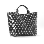 Load image into Gallery viewer, Women's Waterproof Color Block Polka Dot PVC Tote Bag N6J247