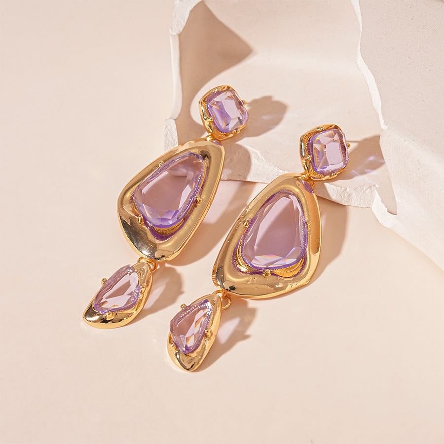 Acrylic Triangle Earrings Geometric  Vintage Style S5P174