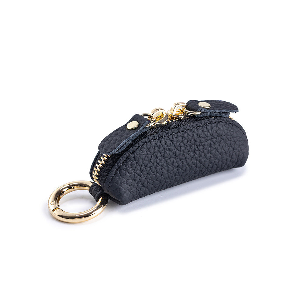Genuine Leather Coin Purse with Keychain Women N6D018