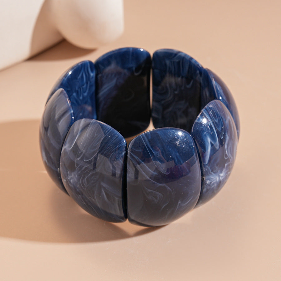 Acrylic Ombré Square Segment Statement Bangle Women N6H080