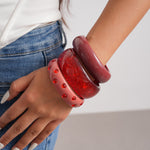 Load image into Gallery viewer, Womens Vintage Round Resin Bracelet N6K146