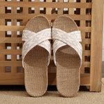 Load image into Gallery viewer, Breathable Anti-Slip Linen Slippers Women Summer N6C231