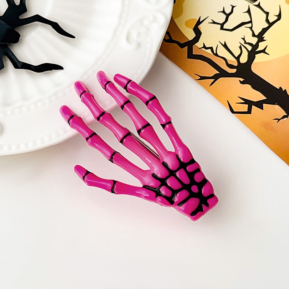 Skull Hand Bone Hair Clip Harajuku Punk Side Clip N6H198