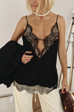 Load image into Gallery viewer, Lace Deep V Spaghetti Strap Camisole Top Women N6F246