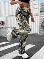 Load image into Gallery viewer, Camo Cargo Pant Drawstring Mid Weight Green N5Z563
