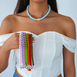 Load image into Gallery viewer, Womens Colorful Acrylic Beaded Necklace N6K185