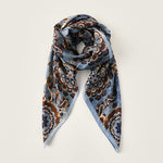 Load image into Gallery viewer, Floral Print Faux Silk Square Scarf  M5A237