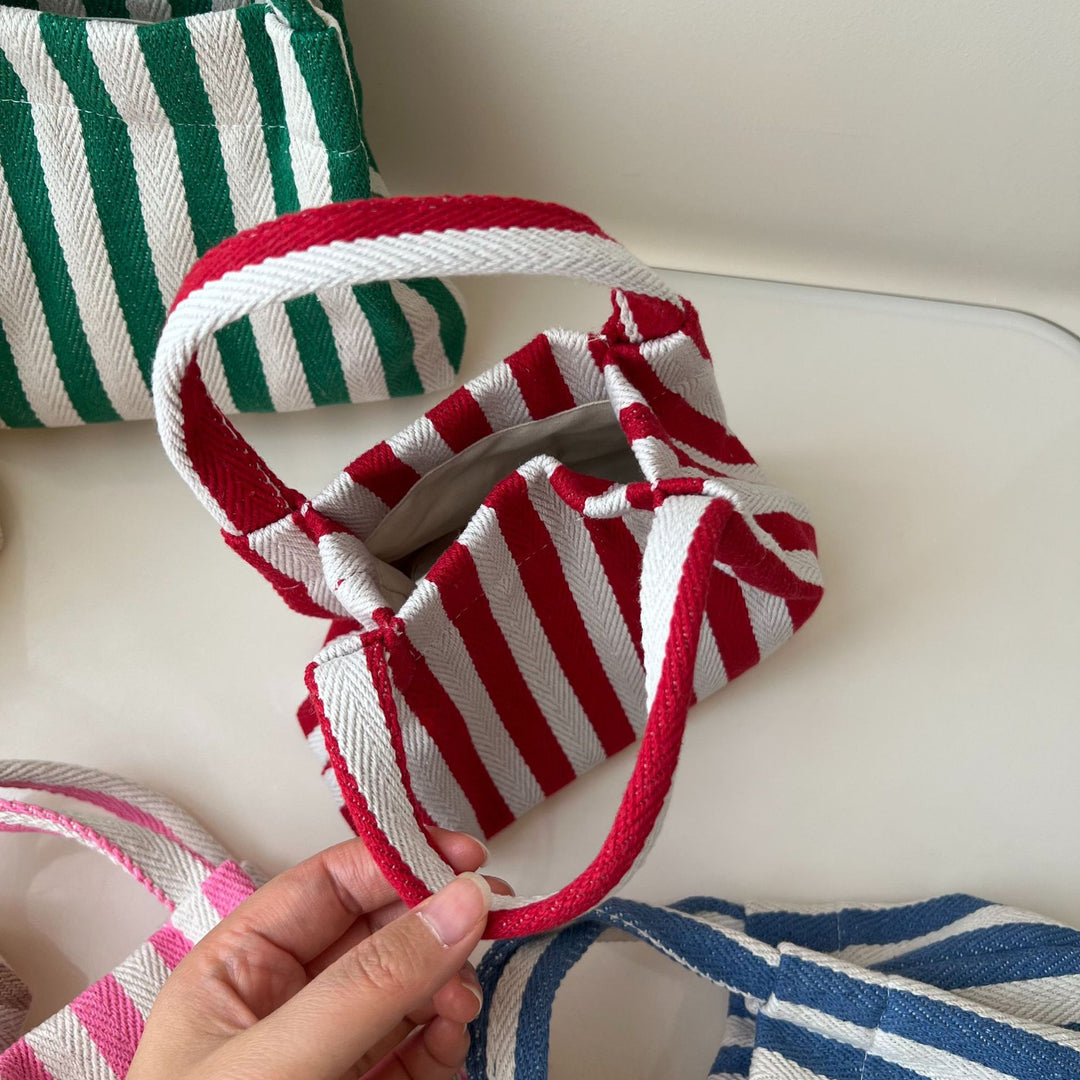 Dopamine Stripe Mini Canvas Tote Bag N6E041