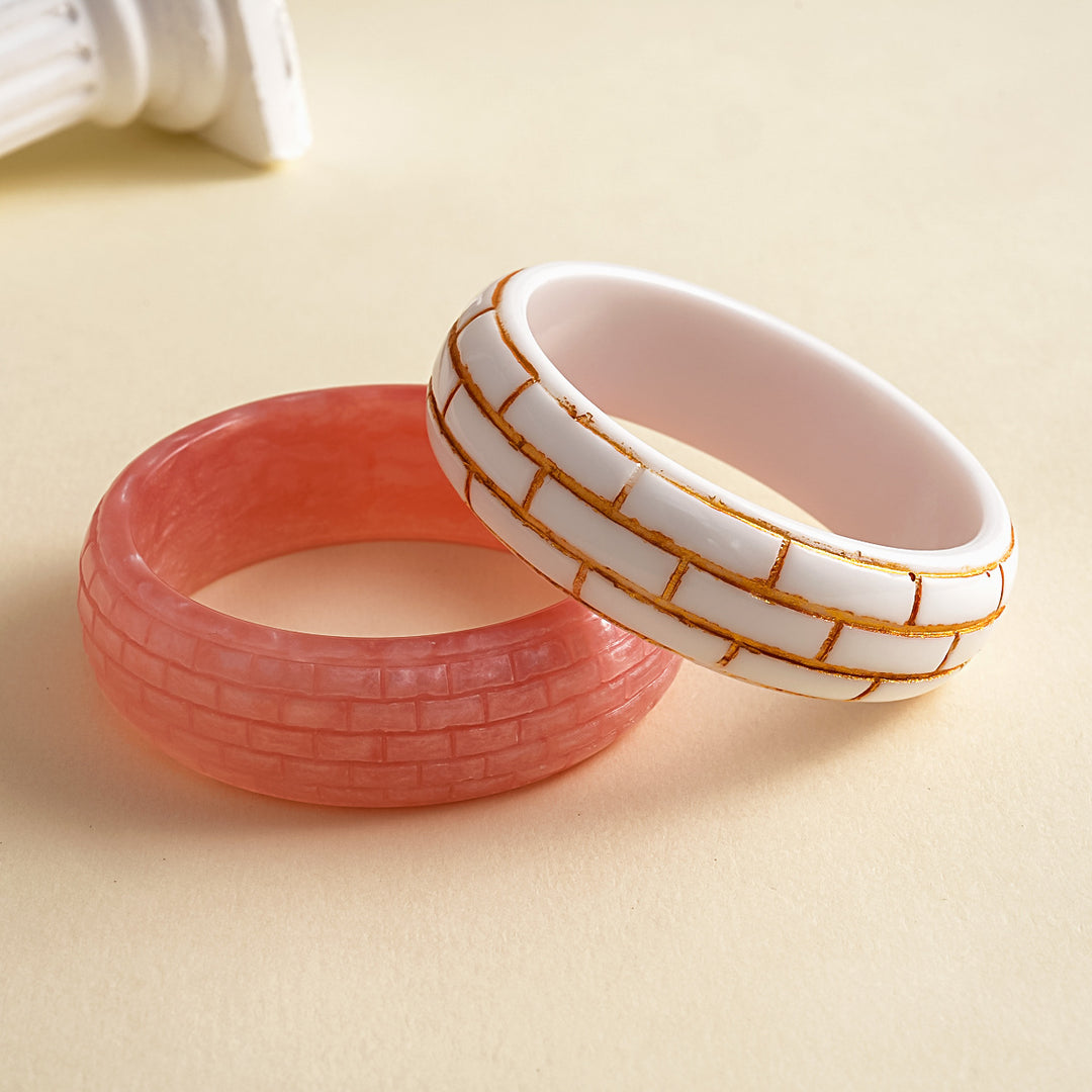 Womens Vintage Marbled Square Resin Bracelet N6K150