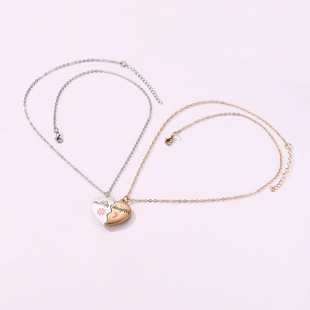 Matching Mother Daughter Magnetic Heart Pendant Set N6D531