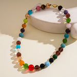 Load image into Gallery viewer, Womens Vintage Colorful Glass Beaded Necklace N6K188