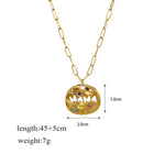 Load image into Gallery viewer, MAMA Tarot Circle Pendant 18K Gold Plated Necklace N6D534