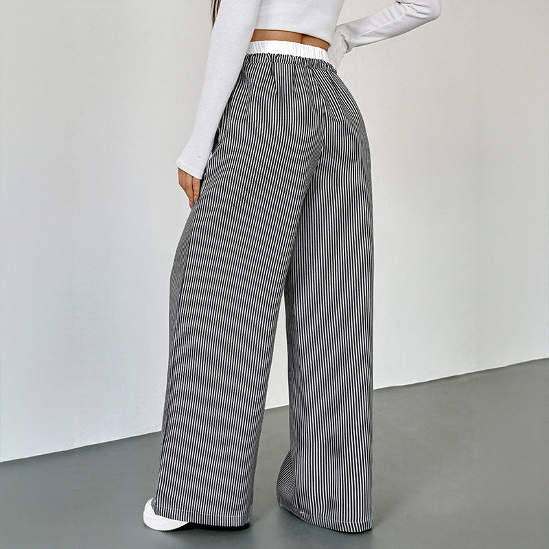 Contrast Stripe Straight Pant Lightweight Black N5Z543