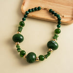 Load image into Gallery viewer, Womens Vintage Marbled Oval Acrylic Beaded Necklace N6K183