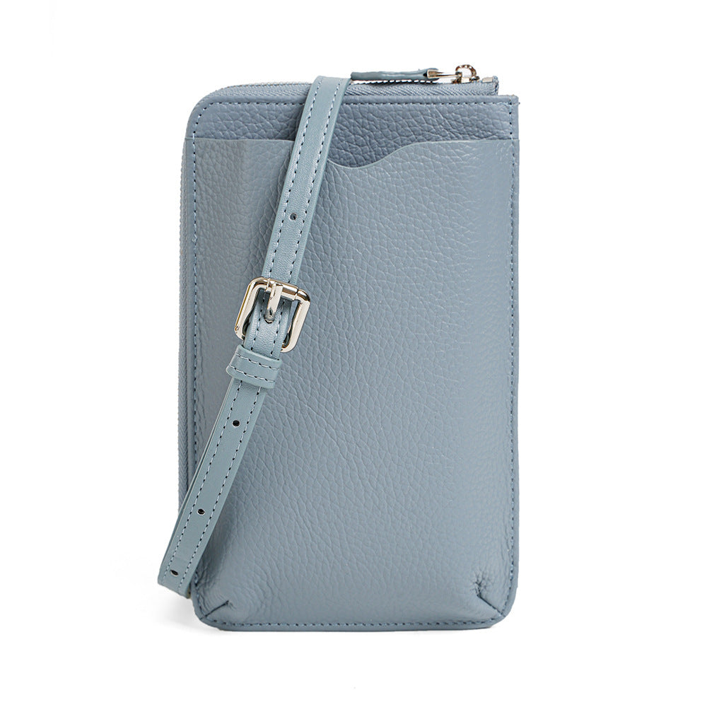 Genuine Leather Vertical Phone Crossbody Bag Women N6D015