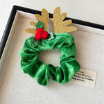 Load image into Gallery viewer, Velvet Reindeer Antler Christmas Scrunchie N6K003