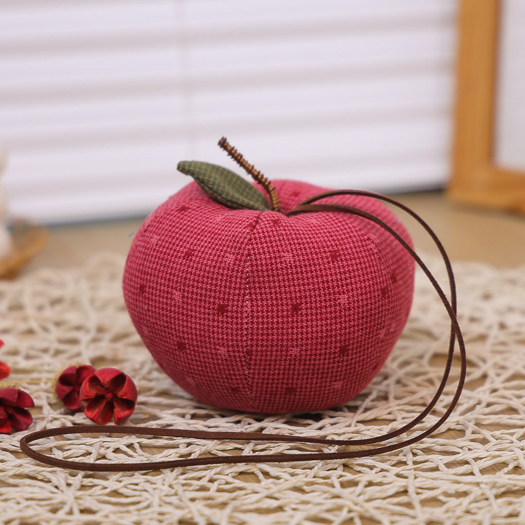 Vintage Stuffed Fabric Apple Decor N6K293
