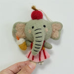 Load image into Gallery viewer, Handmade Wool Felt Bag Charm Cute Animal Ornament N6G032