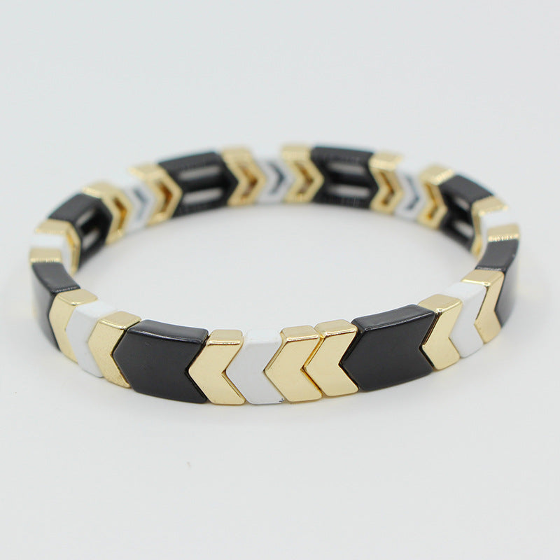 Enamel Arrowhead Bracelet   Alloy Elastic Cord S5P208