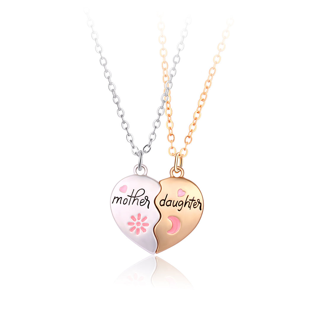 Matching Mother Daughter Magnetic Heart Pendant Set N6D531