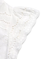 Load image into Gallery viewer, V Neck Eyelet Shirt Women Solid Color N6C105