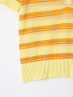 Load image into Gallery viewer, Color Block Stripe Polo Tee Short Sleeve Summer Knit N6G150