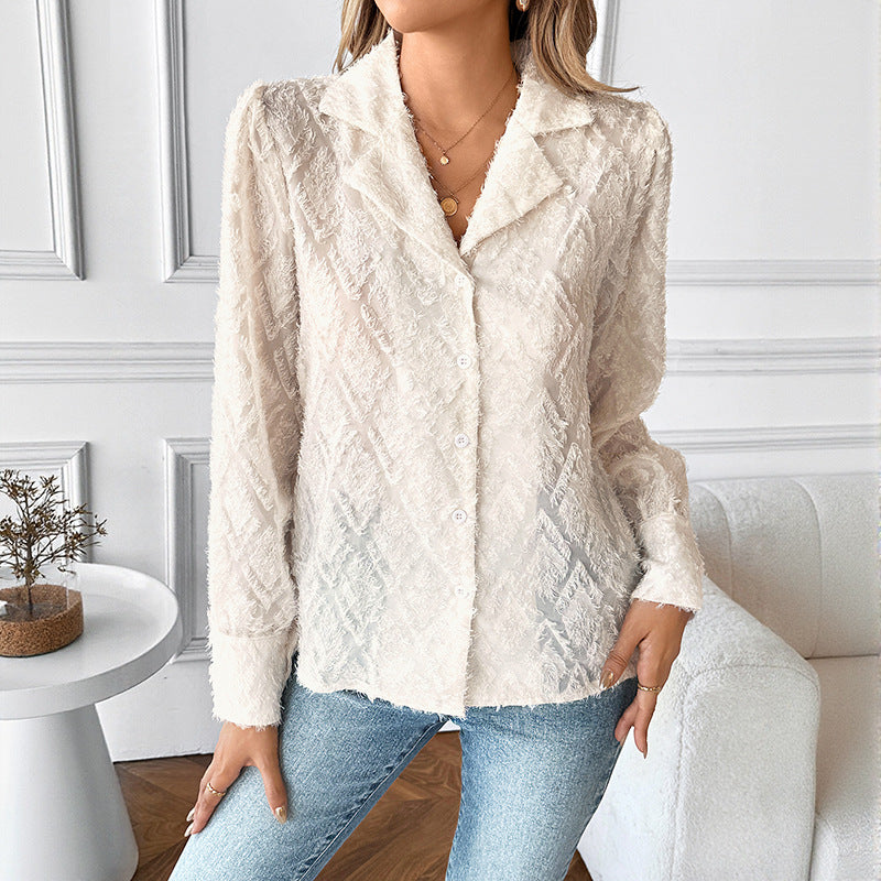 Elegant Shirt Lightweight Apricot N5A020