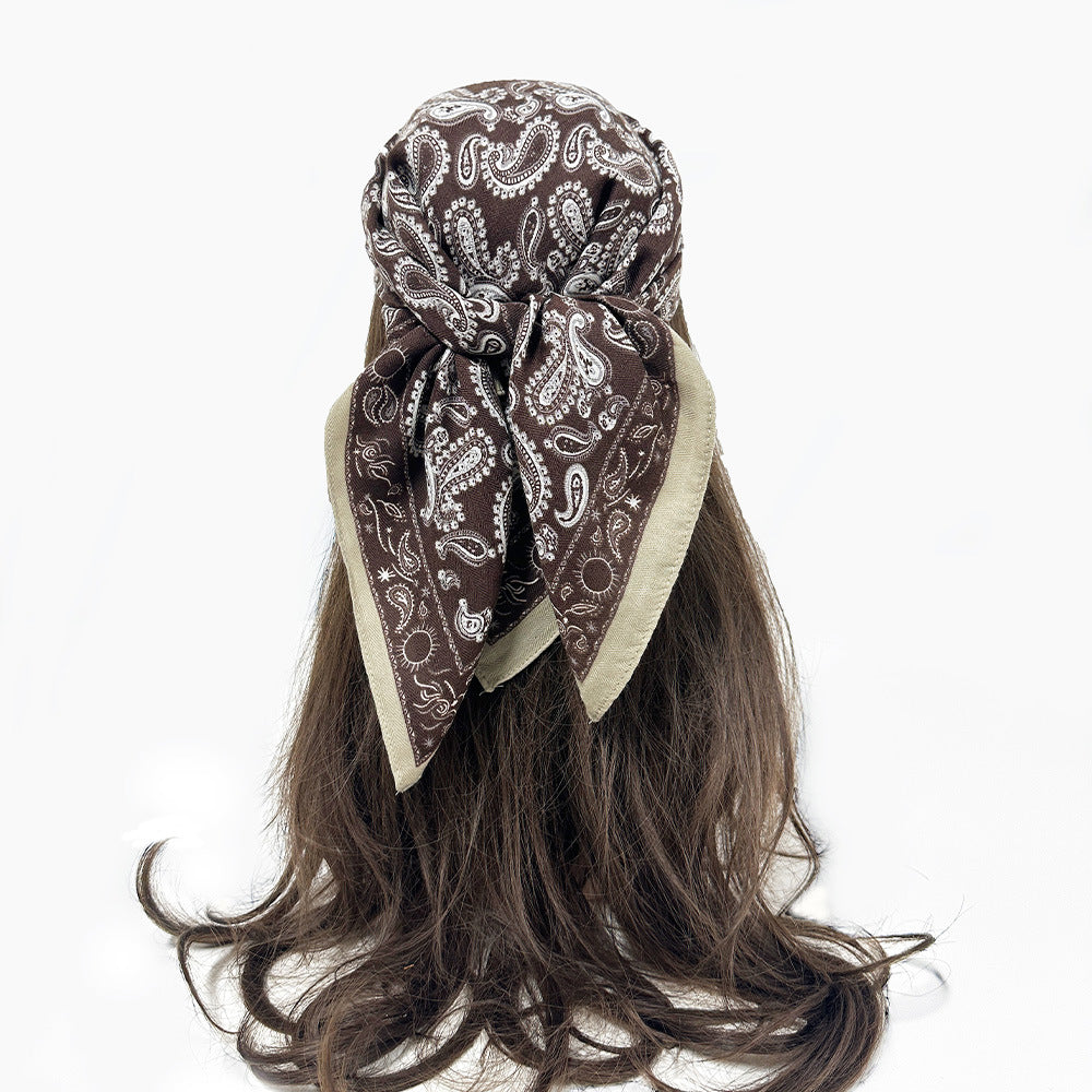 Paisley Bandana Scarf 70x70cm Houndstooth Hair Wrap N6G216