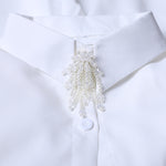 Load image into Gallery viewer, Crystal Lotus Pearl Shirt Cuff Cover Beaded Button N6G122