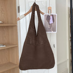 Load image into Gallery viewer, Retro Knit Large Capacity Tote Bag Women N6C057