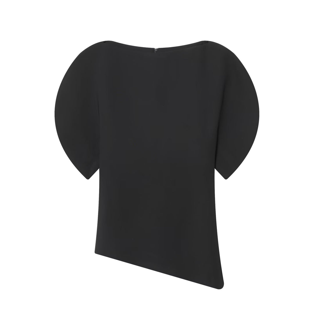 Designer Round Neck Puff Short Sleeve T-Shirt Women N6C267