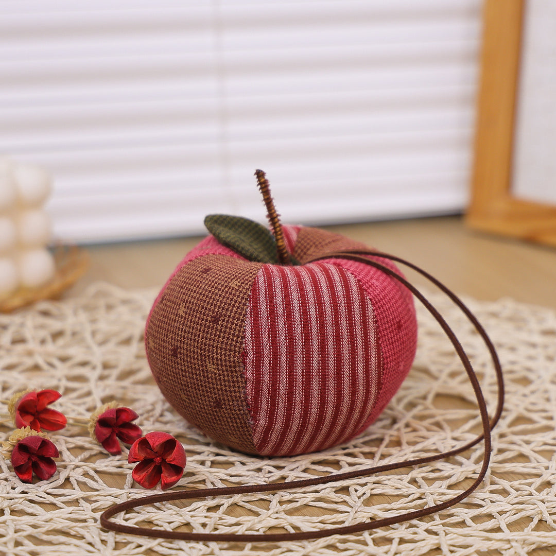 Vintage Stuffed Fabric Apple Decor N6K293