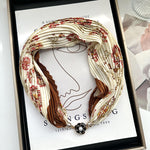 Load image into Gallery viewer, Women's Polyester Printed Scarf Necklace N6J109
