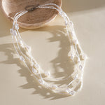 Load image into Gallery viewer, Vintage Multi-Layer Pearl Glass Bead Choker Necklace N6H146