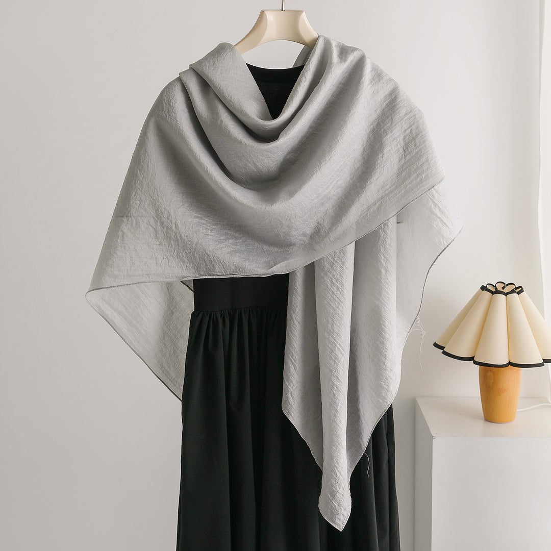 Tencel Sun Protection Square Scarf 140cm Pure Solid N6G226