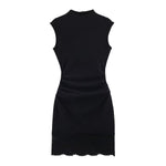 Load image into Gallery viewer, Lace Trim Satin Mini Dress Women N6C275