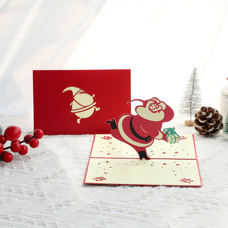 3D Santa Claus Christmas Greeting Card N6K301