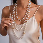 Load image into Gallery viewer, Vintage Multi-Layer Pearl Saturn Necklace Women N6H145