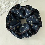 Load image into Gallery viewer, Womens Vintage Floral Ruffle Scrunchie N6K011