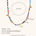 Load image into Gallery viewer, Acrylic Shell Bead Chain Bohemian Steel Vibrant S5P221
