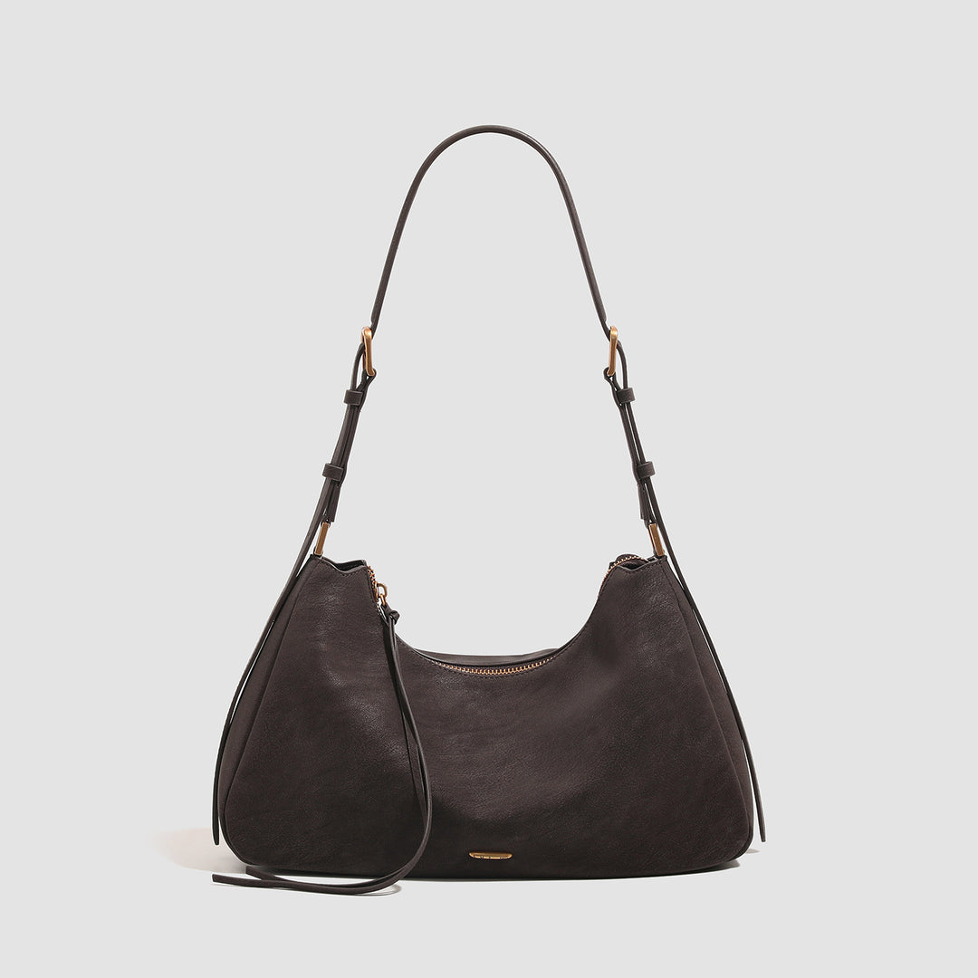 Camel Suede Hobo Tote Bag Women N6C044