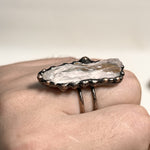 Load image into Gallery viewer, Antique Raw Crystal Adjustable Ring Copper Setting S5P184

