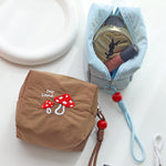 Load image into Gallery viewer, Womens Mushroom Embroidered Polyester Cosmetic Bag N6K118
