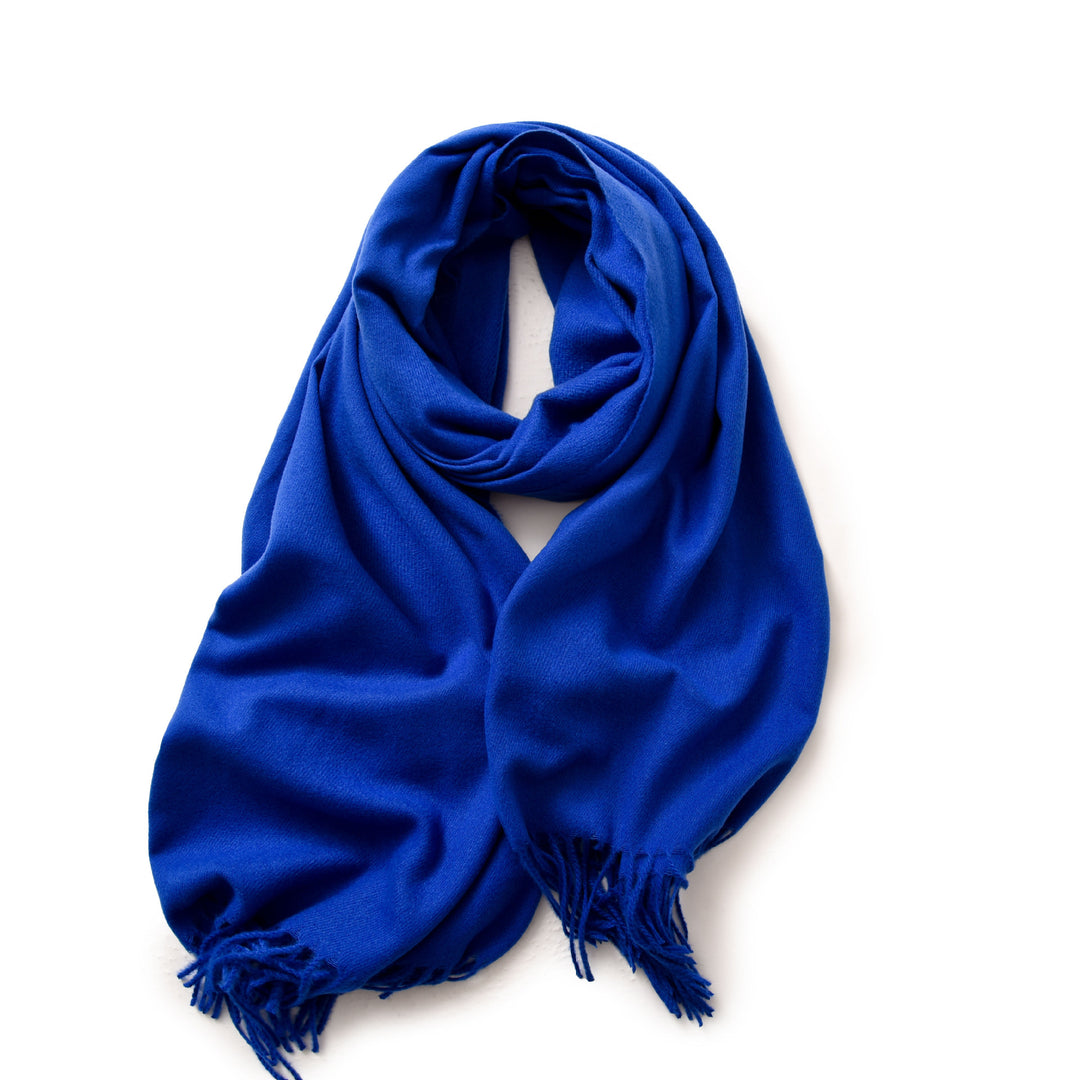 Imitation Cashmere Solid Scarf Shawl Fringe Women N6H228