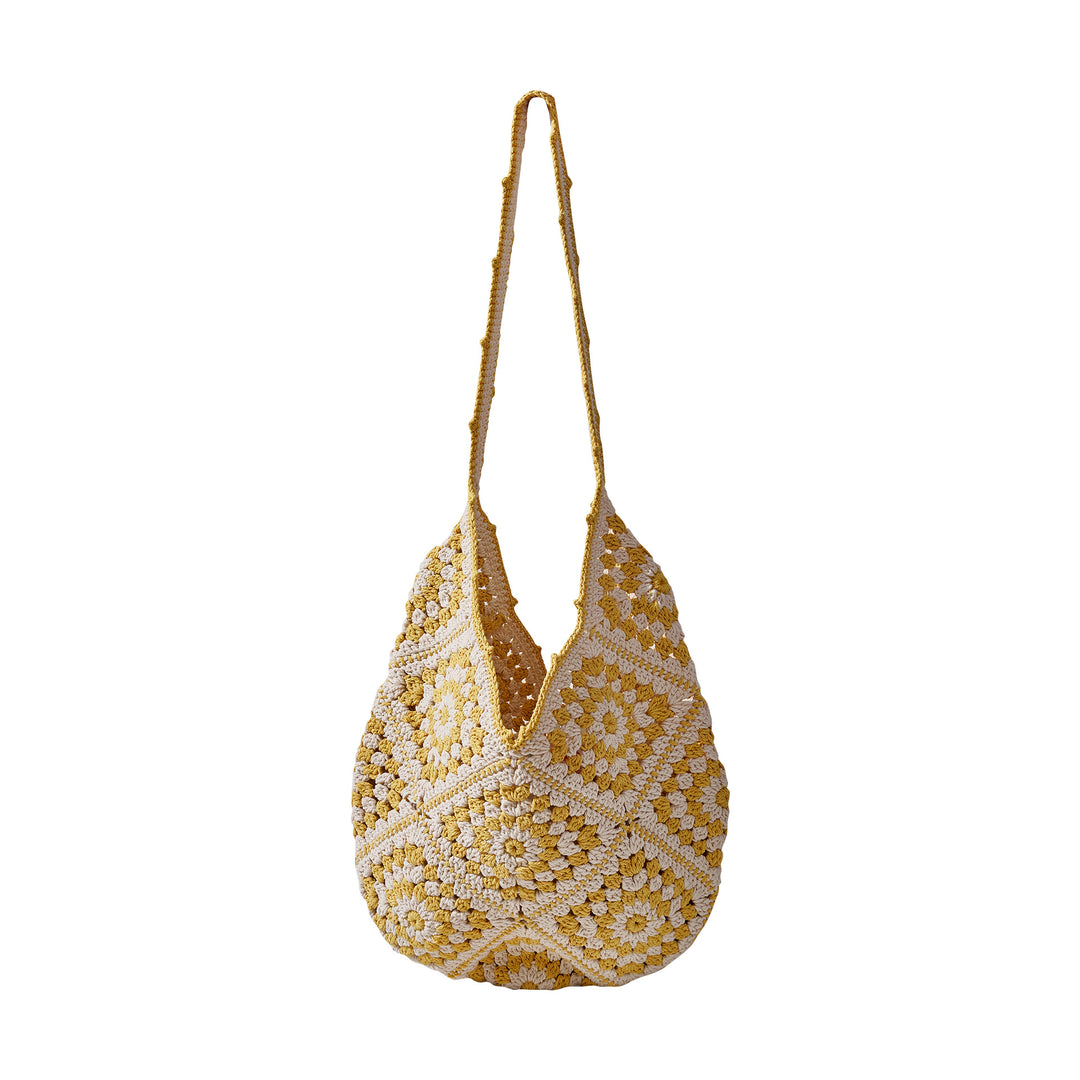 Ethnic Granny Square Backpack Cotton Polyester S5P298